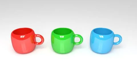 RGB Mugs Illustrazione stock