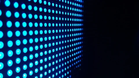 RGB multicolored dots led light panel at the night club, led light wall VJ ba Stock Footage 121209372