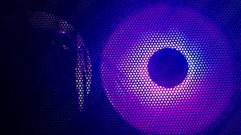 RGB neon backlight on computer fan, cooler Stock Footage 242750558