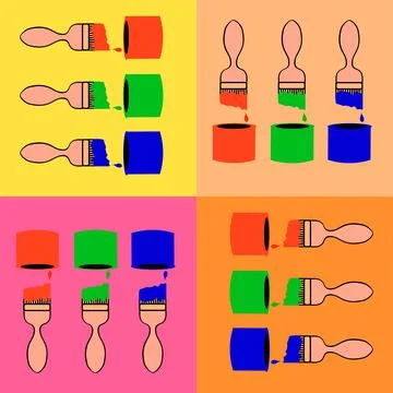 Rgb paint pattern Stock Illustration