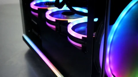 RGB PC CASE DESKTOP COMPUTER 動画素材 120245509