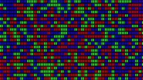 RGB Pixel Grid Loop Microscopic Display Animation Stock Footage 312336311