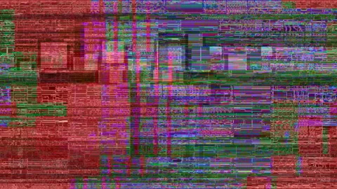 RGB Squares with Glitch 動画素材 137457247
