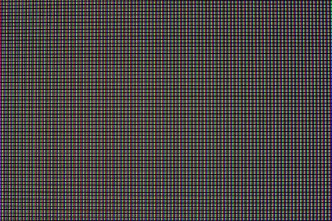 RGB subpixel grid array macro photograph on modern LED television screen di.. Illustrazione stock