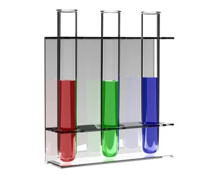 Rgb test tubes 스톡 일러스트
