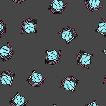 Rgb tower gaming pc vector seamless pattern Stock Illustration