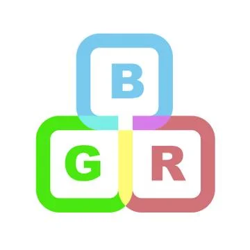 RGB like toy cubes Stock Illustration
