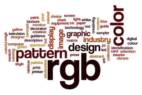 RGB word cloud concept Stockillustratie