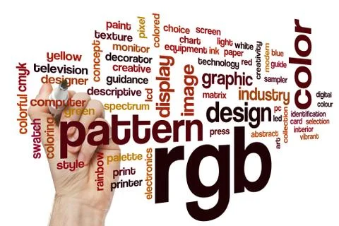 RGB word cloud concept Illustrazione stock