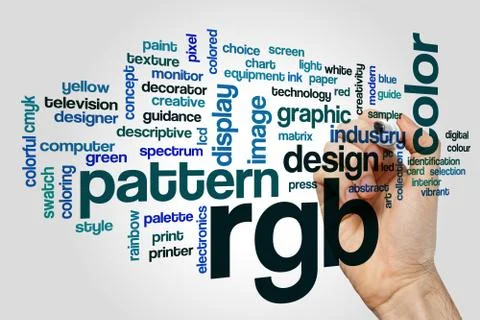RGB word cloud concept Stockillustratie