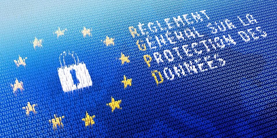 RGPD/ GDPR - General Data Protection Regulation concept - 3D illustration 스톡 일러스트