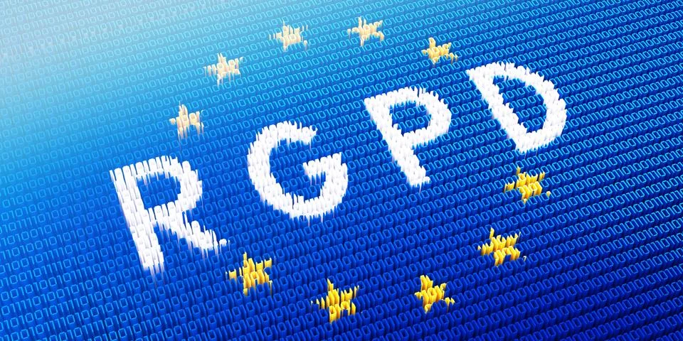 RGPD/ GDPR - General Data Protection Regulation concept - 3D illustration イラスト素材