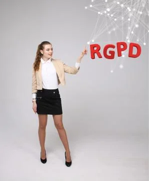 RGPD, Spanish, French and Italian version version of GDPR: Reglamento General de Stock Photos