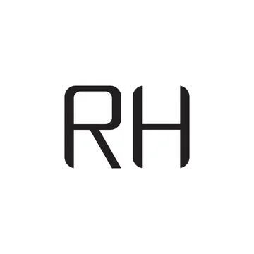 Rh initial letter vector logo icon Stock Illustration