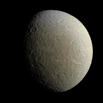 Rhea isolated planet Illustrazione stock