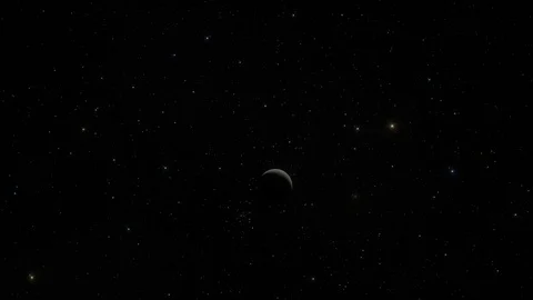 Rhea Moon of Saturn Approach Stock Footage 84959062