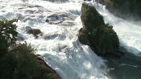 Rheinfall, Rhine Falls, aerial shot Part 3 Stock Footage