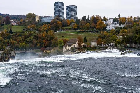 Rheinfall waterfall trip Stock Photos