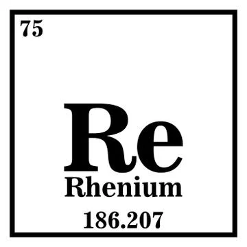 Rhenium Periodic Table of the Elements Vector illustration eps 10 스톡 일러스트