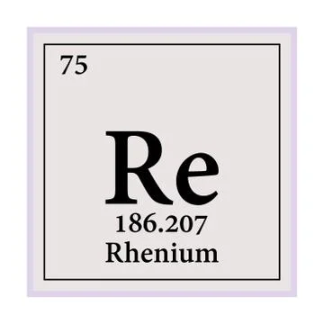Rhenium Periodic Table of the Elements Vector illustration eps 10. Stock Illustration
