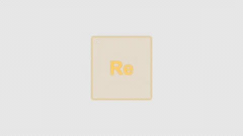 Rhenium Re Periodic Table Element Tile Clean No Text Animation Video Overlay Alp Stock-Footage 339367249