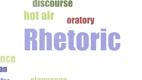 Rhetoric Wordcloud Animated Isolated Video stock 107226925