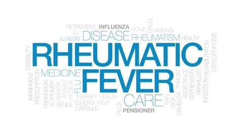 Rheumatic fever animated word cloud, text design animation. Kinetic typography. Stock Footage 81531820