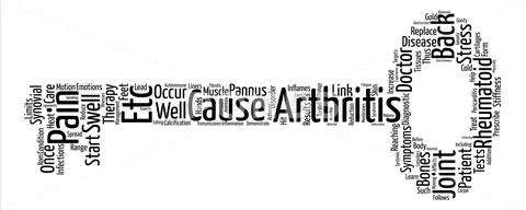 Rheumatoid arthritis and Back Pain text background word cloud concept Stock Illustration