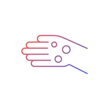 Rheumatoid nodules gradient linear vector icon Stock Illustration