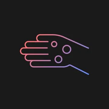 Rheumatoid nodules gradient vector icon for dark theme Stock Illustration