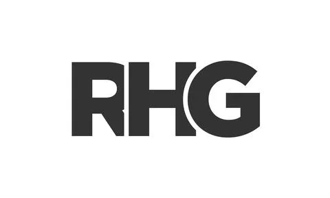 RHG logo design template with strong and modern bold text. Initial based ve.. Stock Illustration