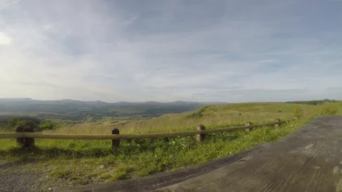 Rhigos Mountain Welsh Valley View with natural lighting and sound. Stock Footage 91591972