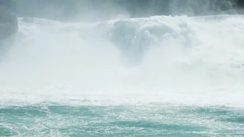 Rhine Fall Water Fall POV Stock Footage 201389695