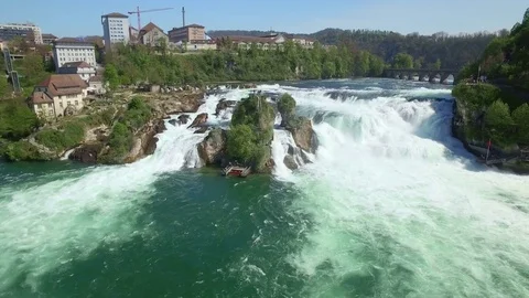 Rhine Falls Aerial View Видео 74969340