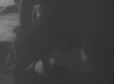 RHINE-MAIN, GERMANY - 1948: Berlin Airlift loading - Crew loads transport sacks Stock Footage 344491852