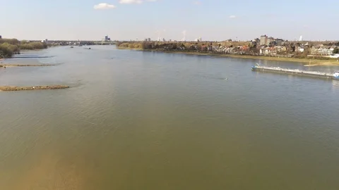 Rhine river in Cologne Stock Footage 107050017