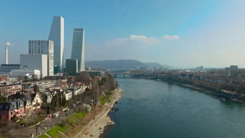 Rhine River by Drone Stock Footage 236348229