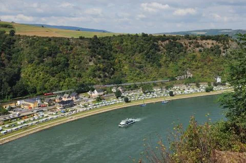The Rhine River at the Loreley Stock Photos