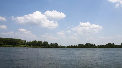 Rhine weather time lapse Stock Footage 25484498