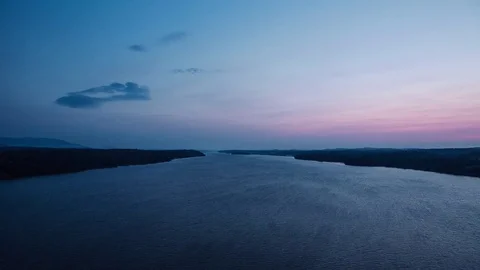 Rhinecliff Bridge Hudson River Timelapse 4K Stock Footage