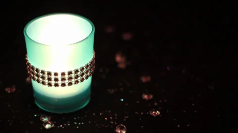 Rhinestone candle Video stock 37185726