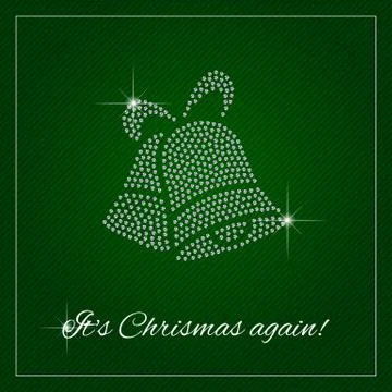 Rhinestone Christmas Template Stock Illustration