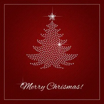 Rhinestone Christmas Template Stock Illustration