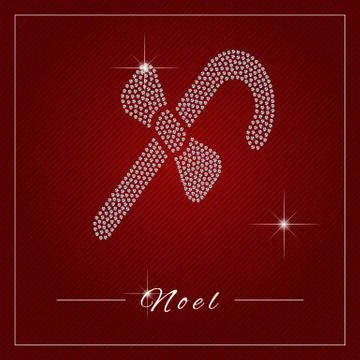 Rhinestone Christmas Template Stock Illustration