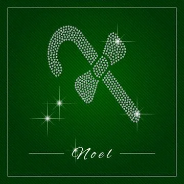 Rhinestone Christmas Template Stock Illustration