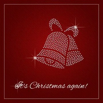 Rhinestone Christmas Template Stock Illustration