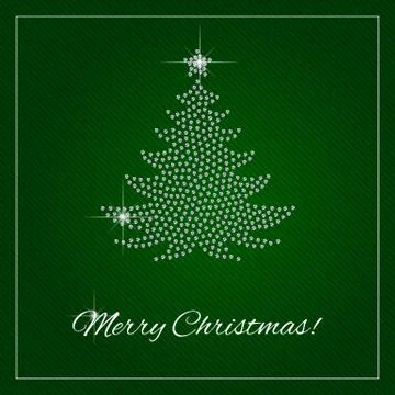 Rhinestone Christmas Template Stock Illustration