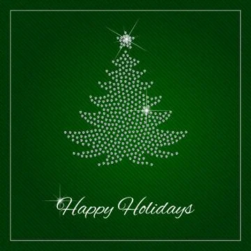 Rhinestone Christmas Template Stock Illustration