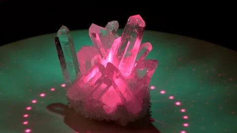 Rhinestone crystal rotates around in col... | Stock Video | Pond5