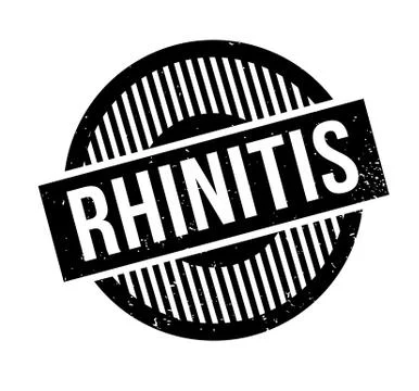 Rhinitis rubber stamp Stock Illustration